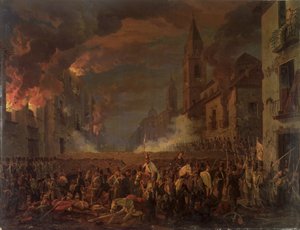 La captura de Catania por el 4º Regimiento de Bern en la noche del 5 al 6 de abril de 1849